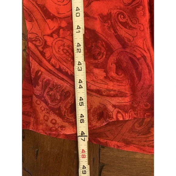 Vintage K Studio Dress Size 16 Red 90s Sleeveless‎ Ankle Length - Picture 4 of 7